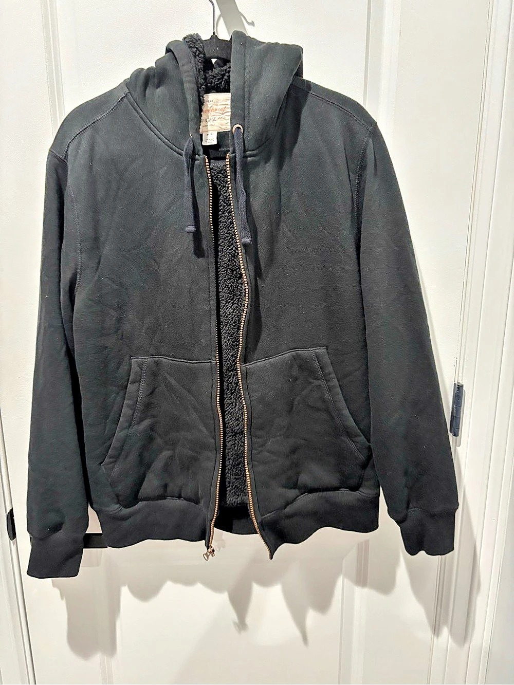 Weatherproof Vintage 1948 Black Sherpa-Lined Jacket Size Medium